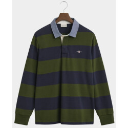 Gant Polo lange mouw reg chambray stripe heavy rug 2004083/360