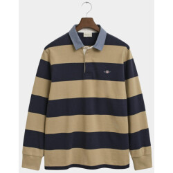Gant Polo lange mouw reg chambray stripe heavy rug 2004083/224