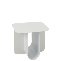 J-Line Side table square metal white