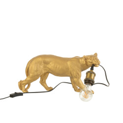 J-Line Table lamp puma resin gold small