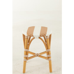 J-Line Stool live rattan/plastic natural/white