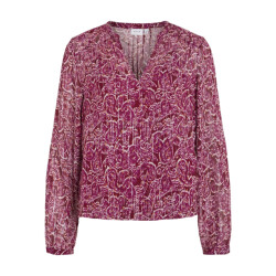 Vila Viganza rio v-neck ls top dessin