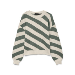 Vero Moda Vmlara ls o-neck pullover boo rep ecru dessin