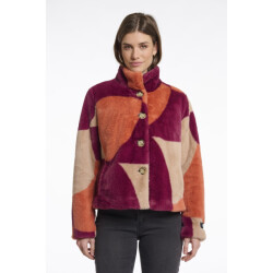 Rino & Pelle single breasted fake fur jacket vie.7002511 colourblock