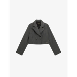 Guess Meisjes blazer pinstripe light grey melange