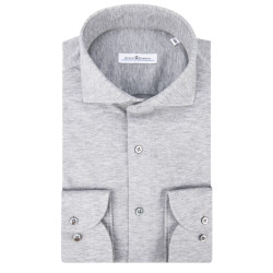 Dutch Dandies Knitted slim fit overhemd met lange mouwen