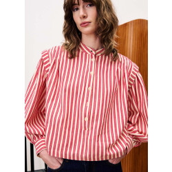 FRNCH Choupette blouse schouderdetails gestreept