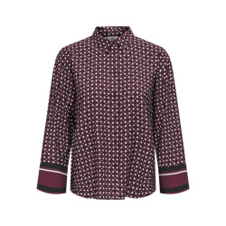 Jacqueline de Yong alice 7/8 loose shirt wvn 15356522 maroon banner