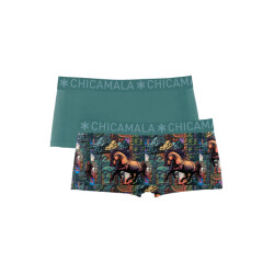 Muchachomalo Girls 2-pack boxer shorts print + solid