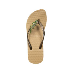 Uzurii Green crocodile switch high heel goud