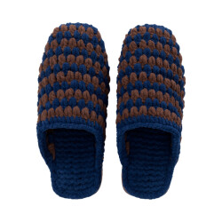 Uzurii Checkered slippers marineblauw