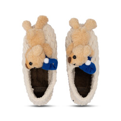 Uzurii Pantoffel teddy bear crème