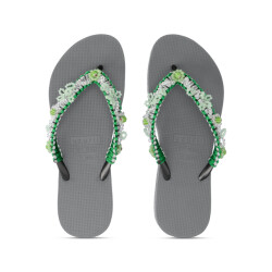 Uzurii Macrame green blossom zilver