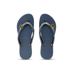 Uzurii Silver macrame switch marineblauw