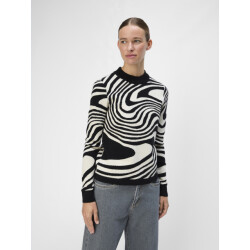 Object Objray l/s knit pullover aop noos