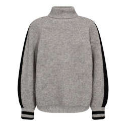 Co'Couture Cc row roll neck rib knit