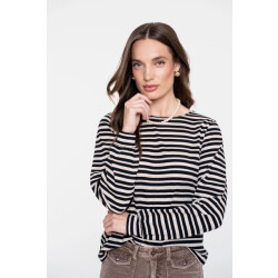 Geisha 52563-47 999 top striped ajour black/off-white