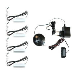 Furnilux Set van 4 glazen bodemklemmen warm