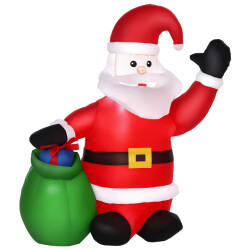 4goodz Opblaasbare kerstman met led verlichting voor buiten 120 cm