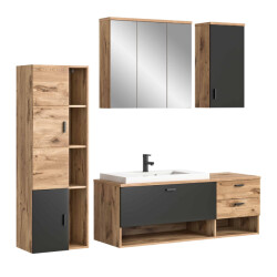 Furnilux Grado badkamercombinatie nox nb grijs mat mdf tz