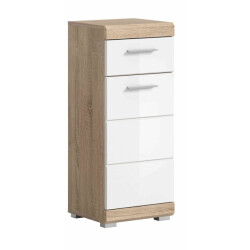 Furnilux Lambada staande kast wit hoogglans mdf tz sonoma nb