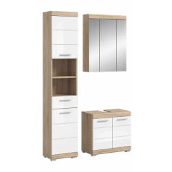 Furnilux Lambada badkamercombinatie wit hoogglans mdf tz sonoma nb