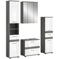 Furnilux Blake badkamercombinatie hoogglans mdf tz rookzilver nb