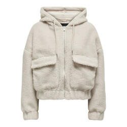 Only Onltanja teddy hood jacket otw noos beige