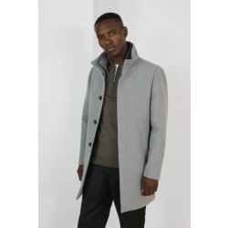 Matinique Harvey n classic wool 300272 light grey melange heren lange jas matini