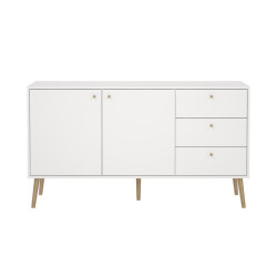 CaliCosy Dressoir met 2 deuren en 3 lades met houten poten b147,2 cm tarp
