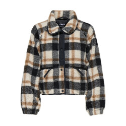 Only Onlcalista life check teddy jacket otw dessin