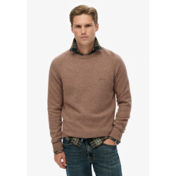 Superdry Trui van wolmix taupe