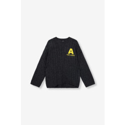 Alix The Label Cropped cable jumper antraciet