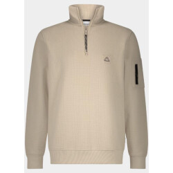 Bos Bright Blue Supply & co. half zip halvar halfzip sweat 25312ha73/190 pebble