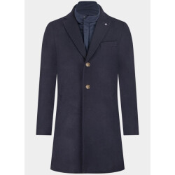Bos Bright Blue Wollen jas igor wool coat 25301ig43bo/290 navy