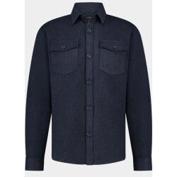 Bos Bright Blue Scotland blue overshirt fender shirtjacket spe25314fe19sb/290 navy