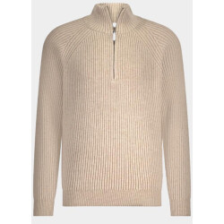 Bos Bright Blue Supply & co. half zip zev halfzip sco25305ze52/190 pebble