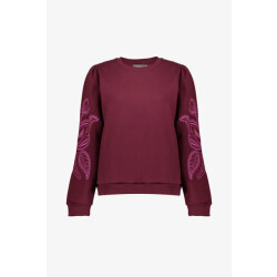 Geisha 52586-24 470 sweater with embroidery bordeaux pink