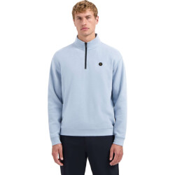 No Excess Sweater half zip soft rib relaxed f dusty blue