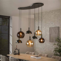 Hoyz hanglamp cluster 4+3-lichts sienna