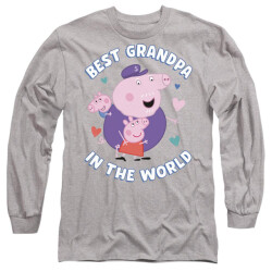 Peppa Pig Unisex volwassen beste opa in de wereld t-shirt met lange mouw