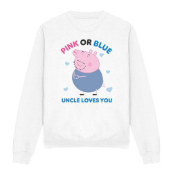 Peppa Pig Uniseks roze of blauwe ome pig loves you sweatshirt voor volwassenen
