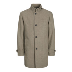 Jack & Jones jjemelton wool coat sn 12258672 greige