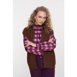 Geisha gilet hairy 54830-29 775 brown