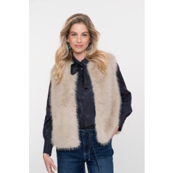 Geisha gilet fake fur 55852-19 935 greige