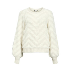 Object objhollow l/s re knit pullover noos 23047266 white sand