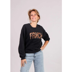 FRNCH Lime sweater opdruk