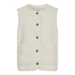 Vila Viada teddy vest off-white