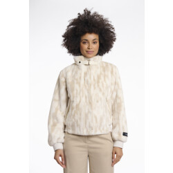 Rino & Pelle short fake fur jacket ambra.7002511 birch frozen flower