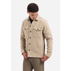 No Excess Overshirt button closure melange zand